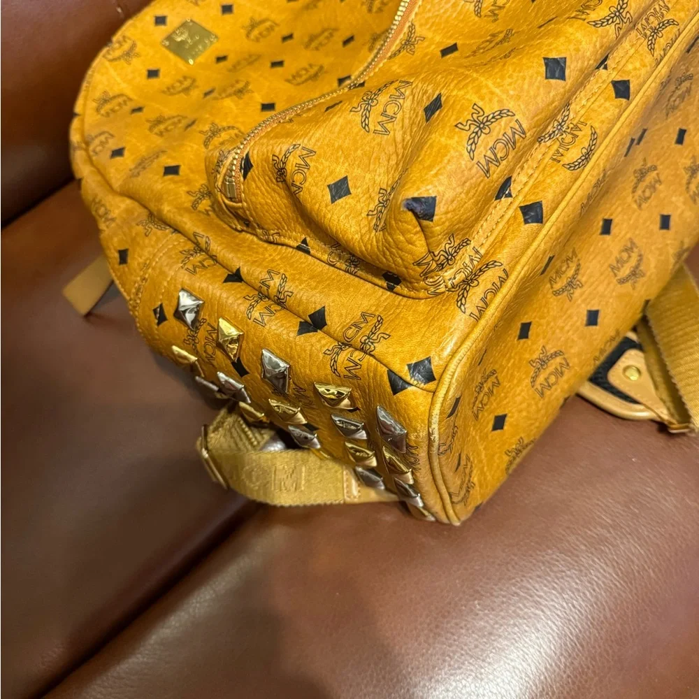 MCM Cognac Backpack with Black Accents - Picture 4 of 5